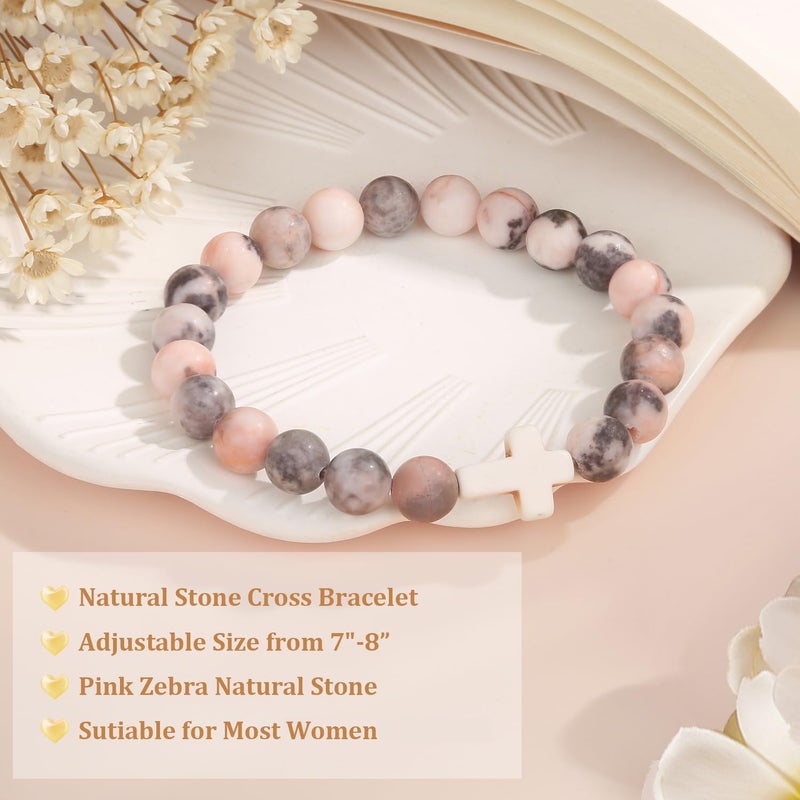 Paderast Christian Christmas Gifts for Women, Religious Cross Bracelet Gifts for Women/Daughter/Friend/Sister/Grandma/Granddaughter/Godmother/Her, Inspirational Birthday Faith Based Jewelry Stocking Stuffers Gifts - Image 4